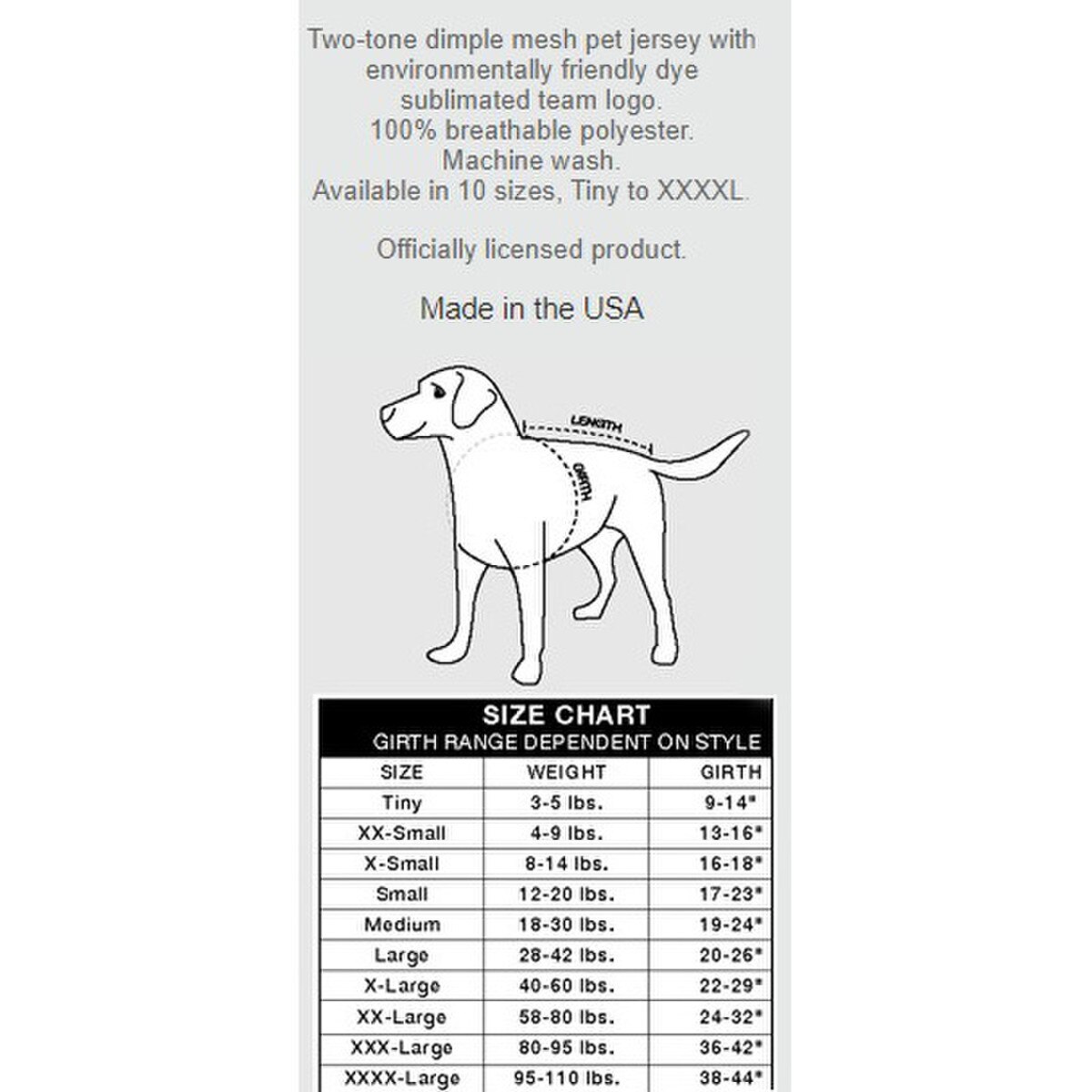 Dog Jersey Tiny Black